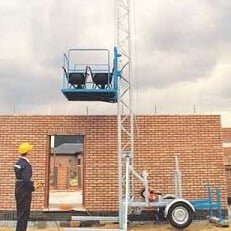 Werken met een bouwlift