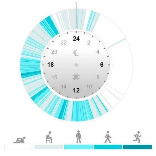 Zitprofiel van activity tracker