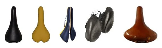 Gespleten en puntloos fietszadel