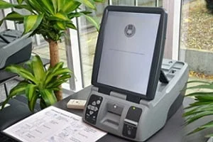 Nieuwe stemcomputers sinds 2012.