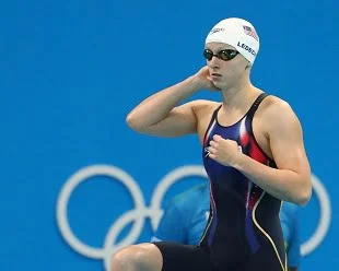 Katie Ledecky op de Olympische Spelen in Rio 2016.