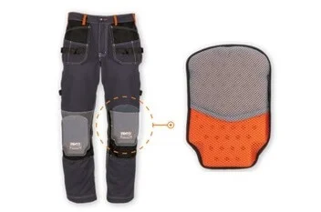 Werkbroek met kniebeschermers.