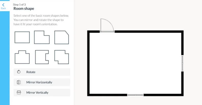 Oppervlakte selecteren in Floorplanner