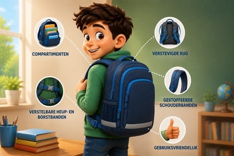 Ergonomische rugzak op school