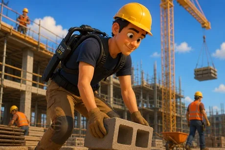 Exoskelet in de bouw